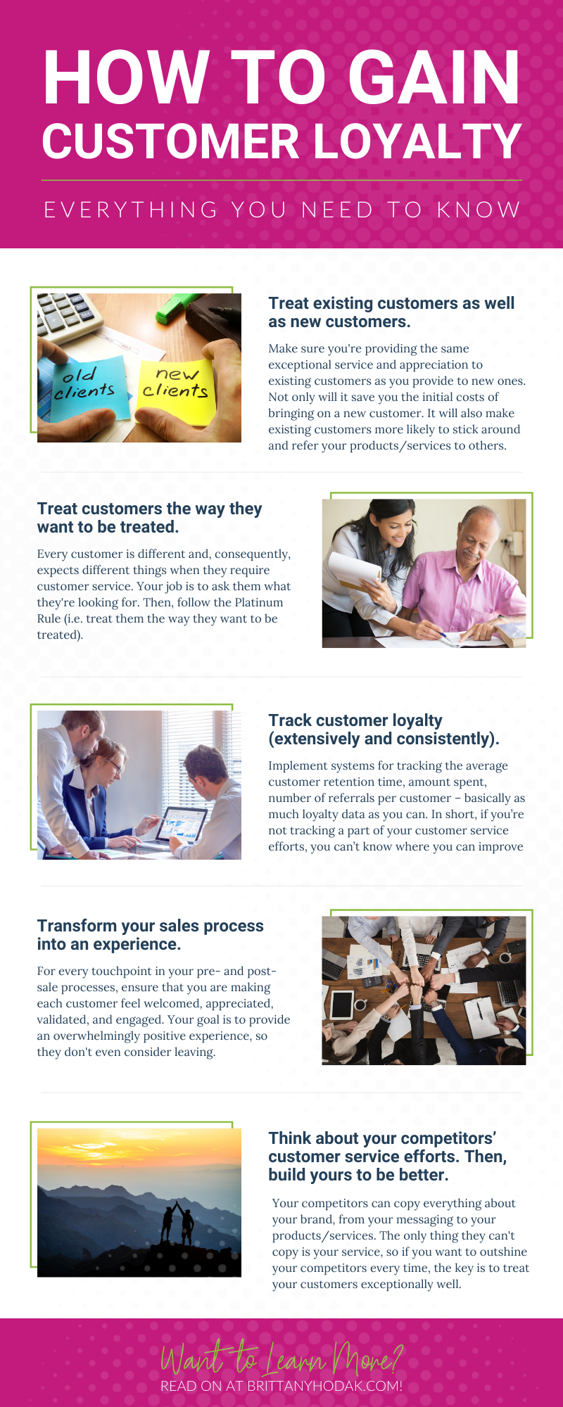 Infographic for How To Gain Customer Loyalty Everything You Need To Know - Brittany Hodak