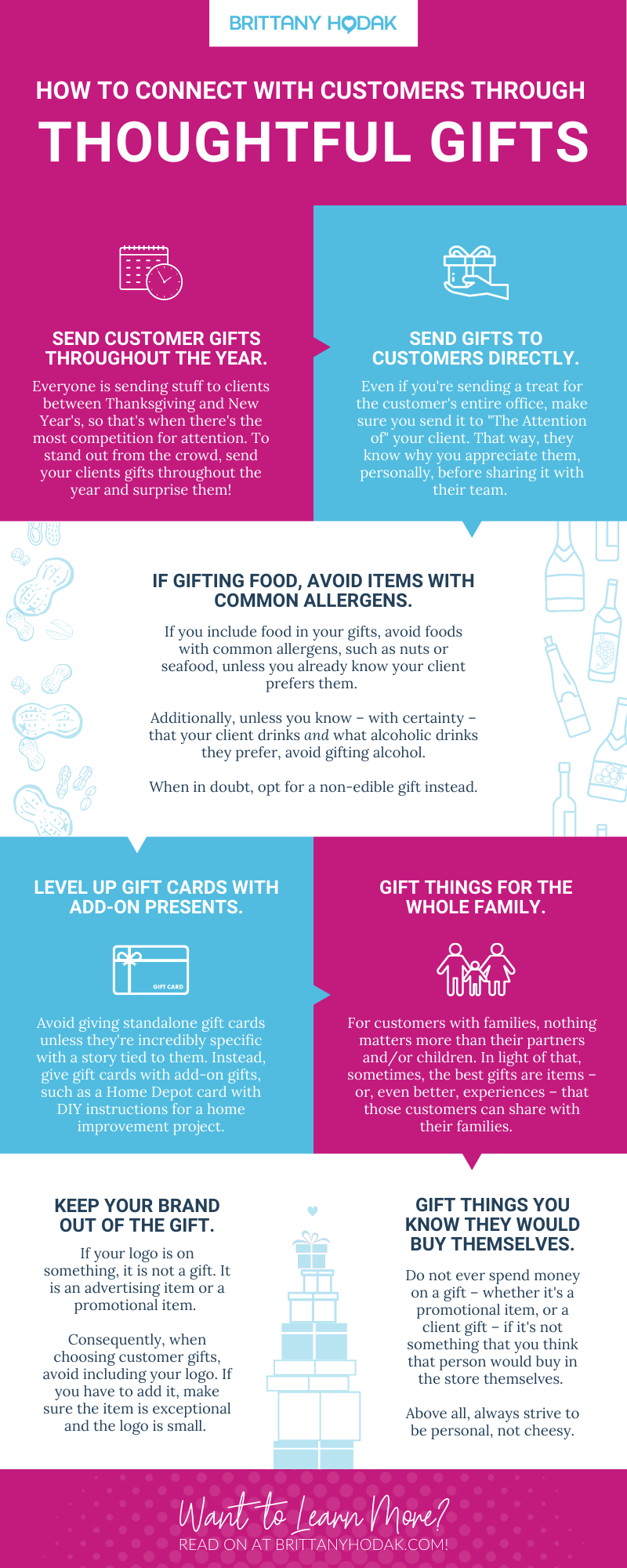 Infographic for How To Connect With Customers Through Thoughtful Gifts - Brittany Hodak
