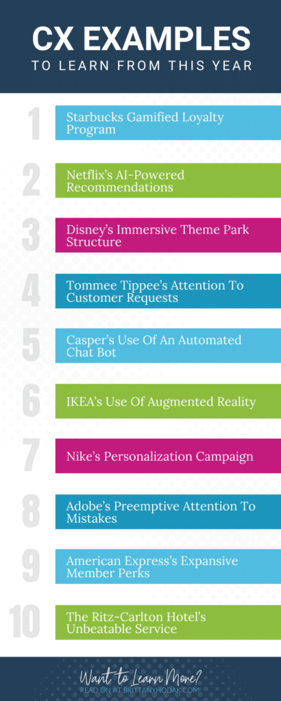 Infographic for 10 Customer Experience Examples To Learn From This Year - Brittany Hodak