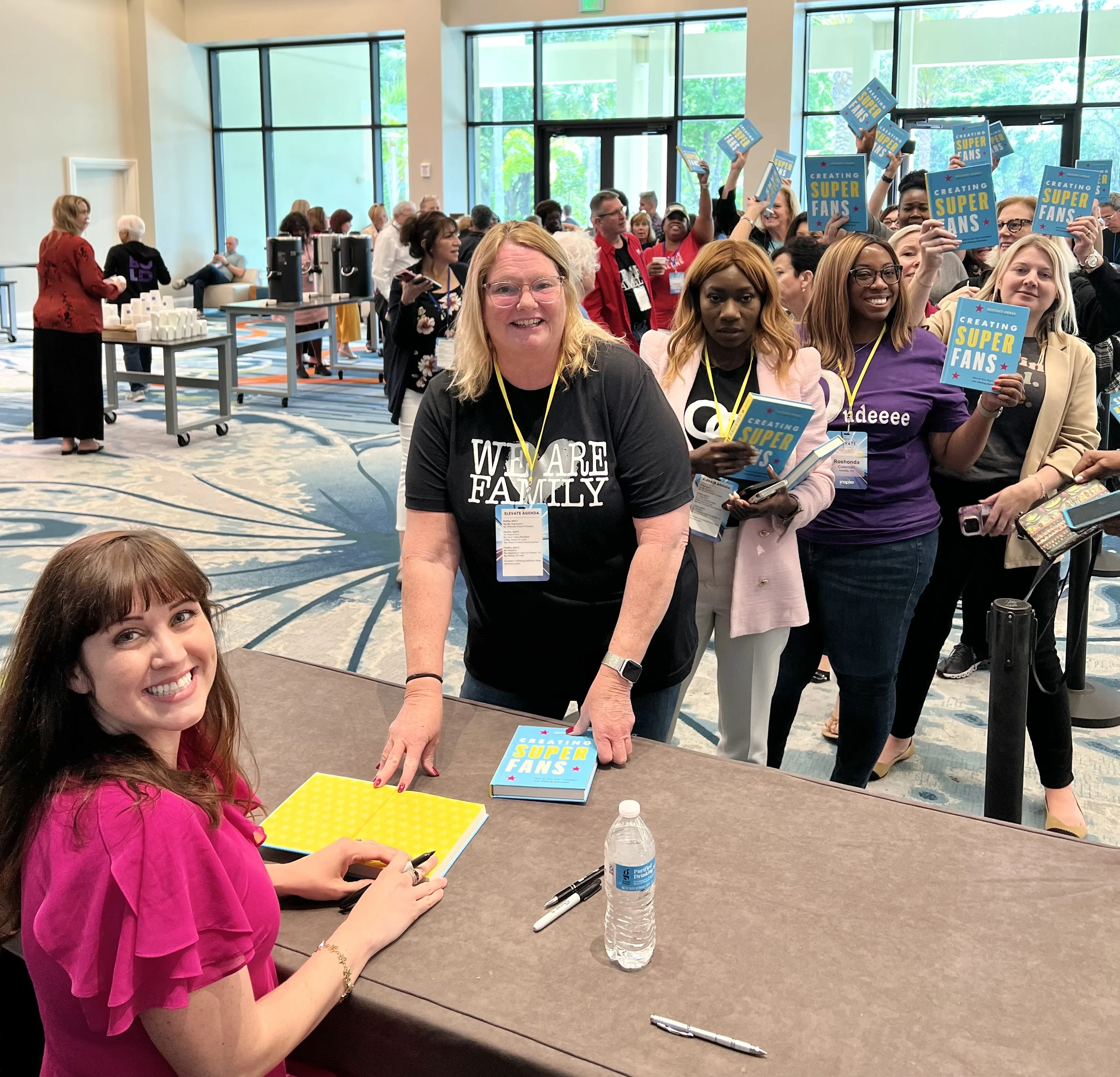 Brittany Hodak at a book signing for Creating Superfans at Elevate Conference