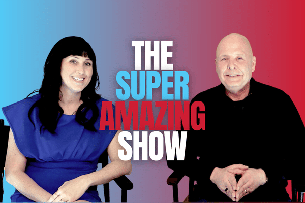 Brittany Hodak and Shep Hyken, hosts of the SUPER AMAZING Show